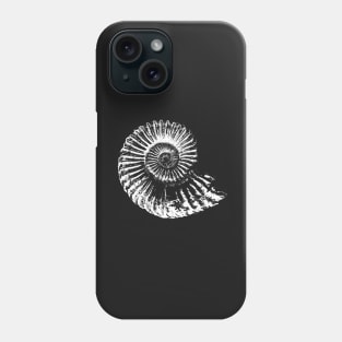 Ammonite illustration face mask - Palaeontologist fossil face mask Phone Case