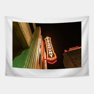 Neon sign for Paramount theater Santa Fe Tapestry