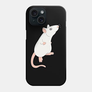Cute white husky pet rat for ratlovers Phone Case