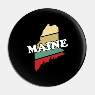 Maine State Vintage Retro Souvenir Gift graphic Pin