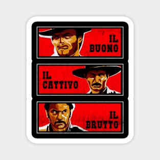 The Good, Bad & The Ugly Italian version Worn Magnet