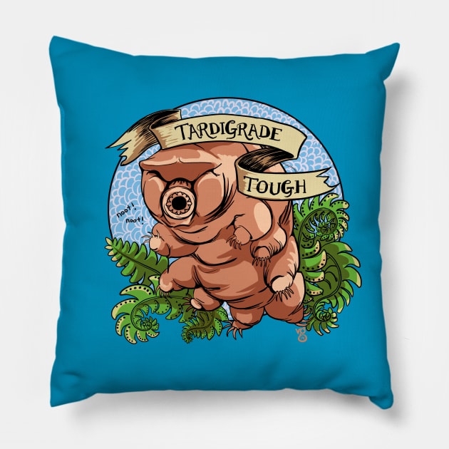 "Tardigrade Tough" Crest Pillow by cartoonowl