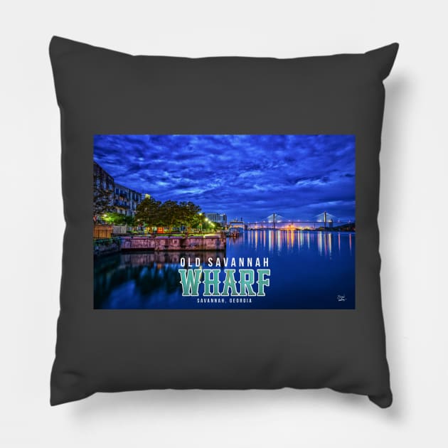 Old Savannah Wharf Pillow by Gestalt Imagery