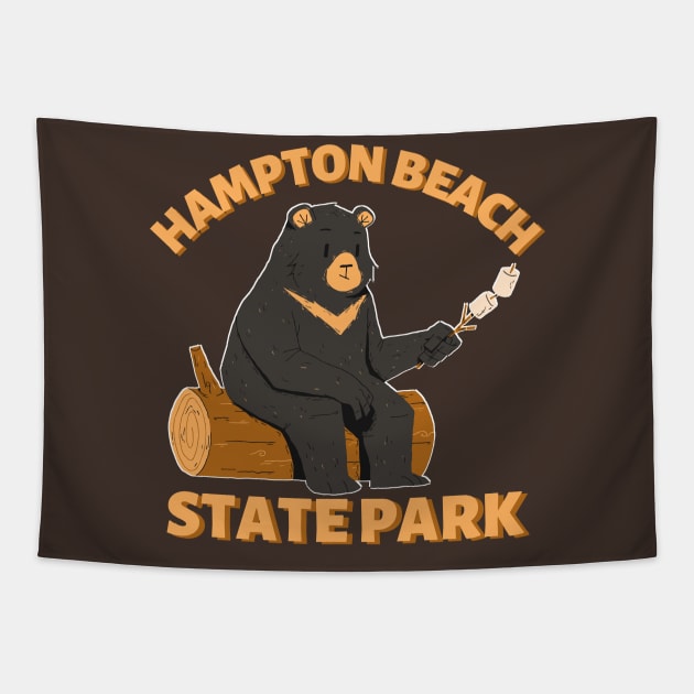 Hampton Beach State Park Camping Bear Tapestry by Caring is Cool