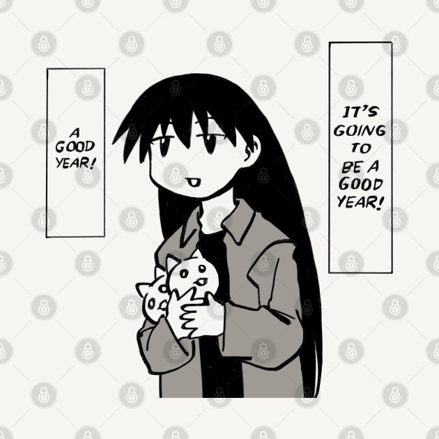 I redraw the good year cat plushies sakaki / azumanga daioh manga by mudwizard