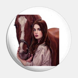 Beautiful design for a girl and horse Pin