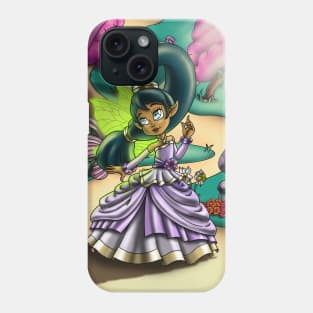 African American Fairy and Purple Anemone Phone Case