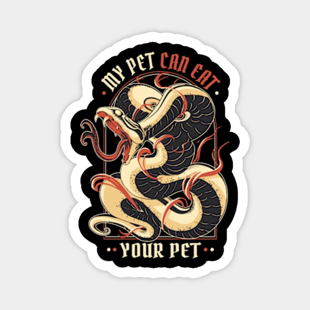 Snake wild pet Magnet by Yoko Momoka