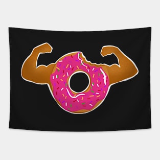 Power Donut Strong Donut with Muscles Tapestry