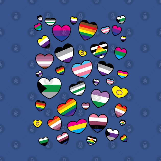 Pride Hearts/LGBTQIA+ by EEJimenez