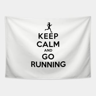 Keep Calm and Go Running (Female) Tapestry