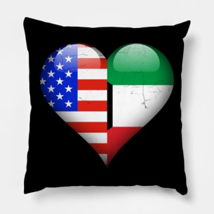 Half American Half Kuwaiti - Gift for Kuwaiti From Kuwait Pillow