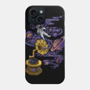 Vintage Space Music Vinyl Astronaut Phone Case