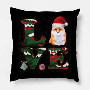 Christmas Pajama Funny Santa Red Plaid Fox Christmas Pillow