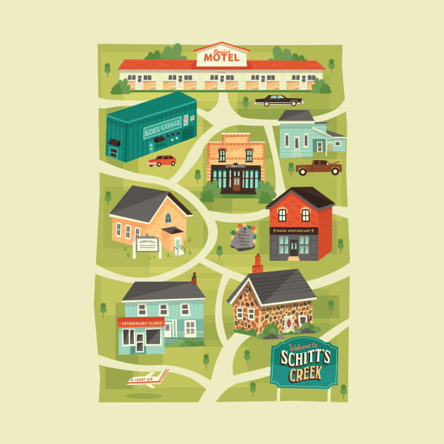 Schitt's Creek Town Map - Schitts Creek - Phone Case