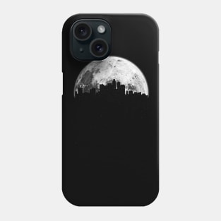 Moon and the city Phone Case