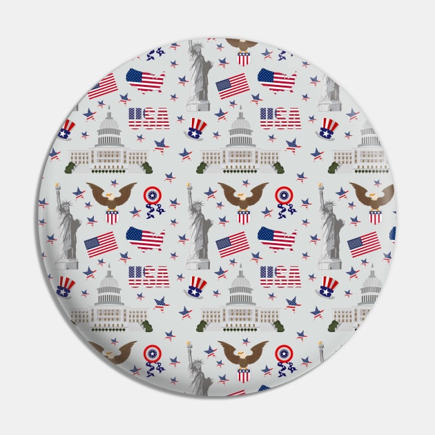 I love the United States of America Pin by Kiroiharu