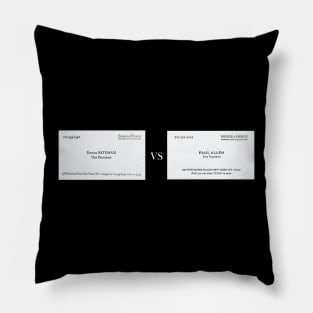 PATRICK BATEMAN VS PAUL ALLEN BUSINESS CARD Pillow