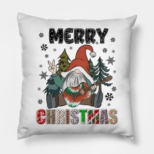 Merry Christmas Gnome Family Funny Xmas Tree Women Men Kids Pillow