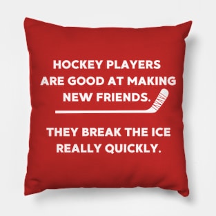 Hockey Player Pun Pillow