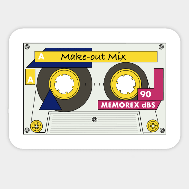 Classic Mixed Tape - Retro Cassette Tape - Sticker | TeePublic
