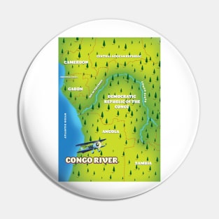 Congo River Map Pin