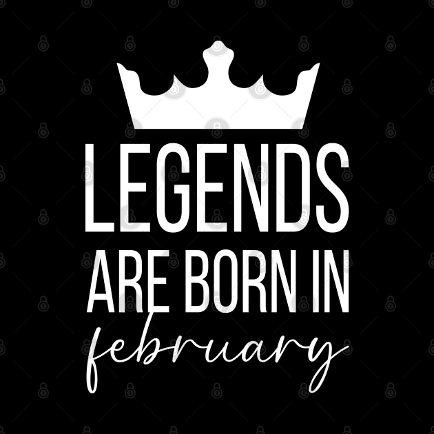 Legends Are Born In February, February Birthday Shirt, Birthday Gift, Gift For Aquarius and Pisces Legends, Gift For February Born, Unisex Shirts by Inspirit Designs