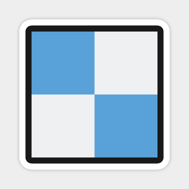 Co. Dublin GAA Blue and White Checkered Fan Flag Magnet by Culture-Factory