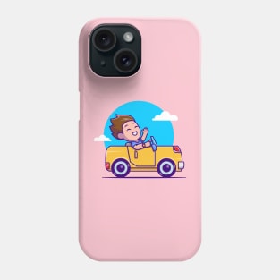 Man Driving Car Phone Case