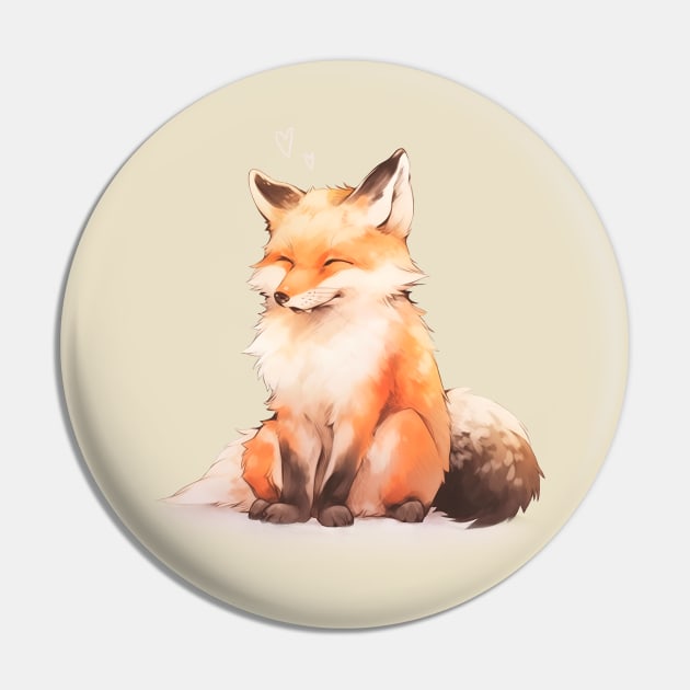 Aww Foxy Pin by kozinoart