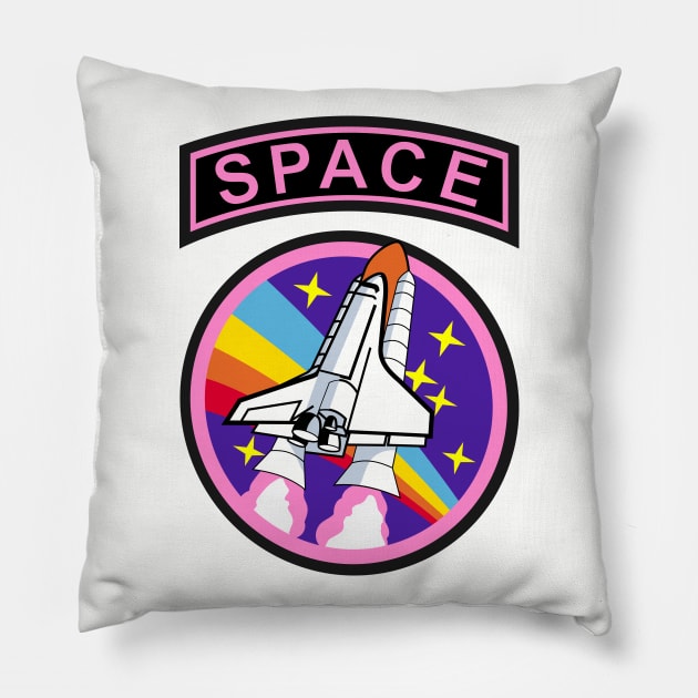 Space Ranger Takeoff Pillow by HighBrowDesigns