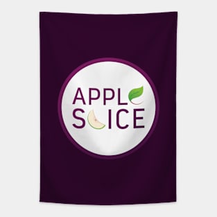 Apple Slice Circular White Tapestry