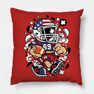 American Football Character Pillow