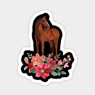 Horse and flowers Magnet