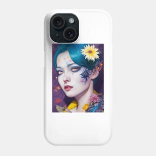 Psychedelic Blue Hair Snow White Phone Case