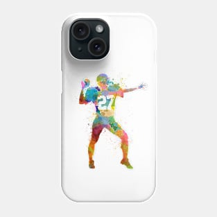 American football in watercolor Phone Case