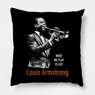 Louis Armstrong silhouette Pillow