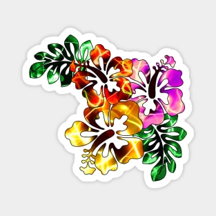 Hibiscus Trio - Corner Magnet