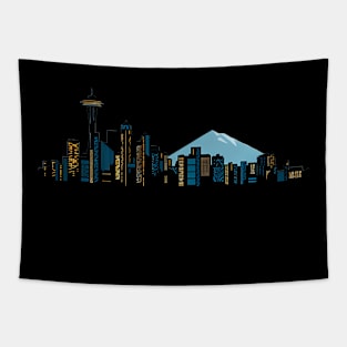 Seattle Skyline Tapestry