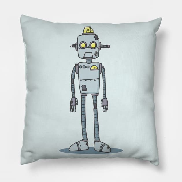 Old Robot Pillow by KammyBale