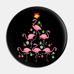 Pink Flamingo Christmas Tree Ornament Decor Pin