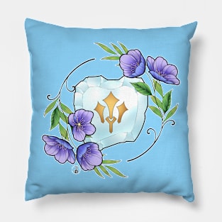 Sage from FF14 Job Crystal with Flowers T-Shirt Pillow