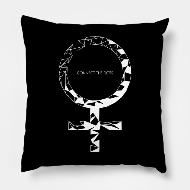 Connect The Dots: You're Female Pillow by eranfowler