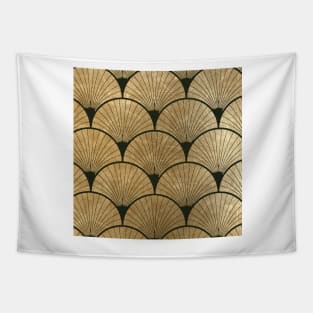 Art Deco elegance - golden fan Tapestry