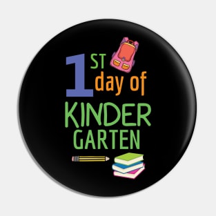 1St Day Of Kindergarten For Boy Girl School Gift Pin