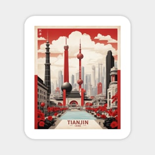 Wuhan China Vintage Poster Tourism Magnet