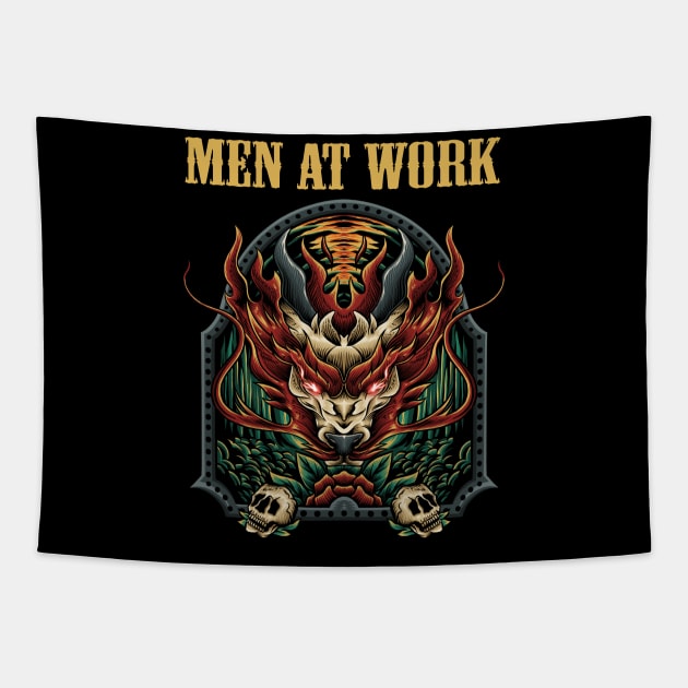 WORK AT THE MEN BAND Tapestry by octo_ps_official