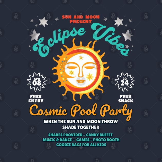 Sun and Moon Present: Eclipse Vibes, Cosmic Pool Party by Blended Designs