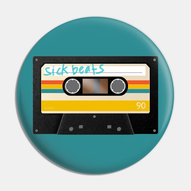 Sick Beats Cassette Pin by yaywow