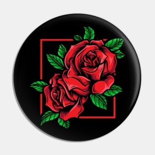 Red Flower Pin